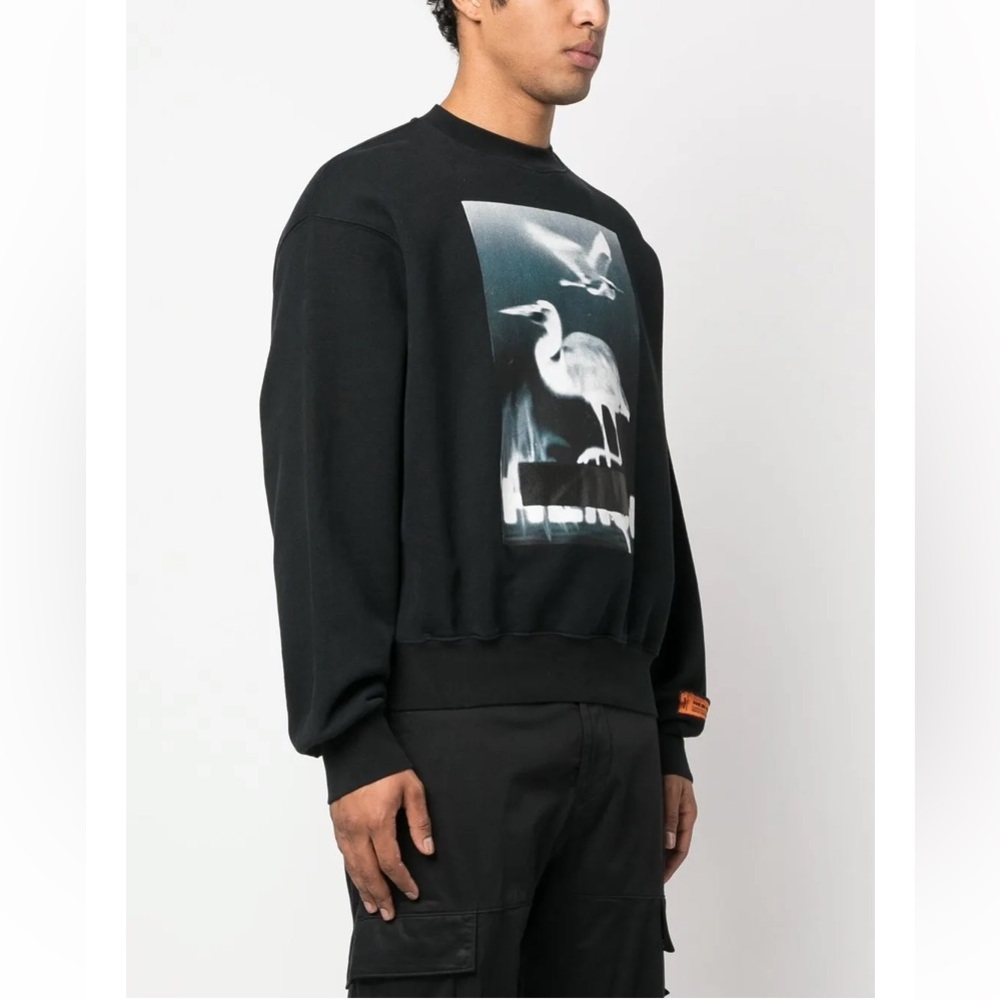 Heron Preston Censored Heron Crewneck Black Luxury Sweatshirts Men’s Sz M